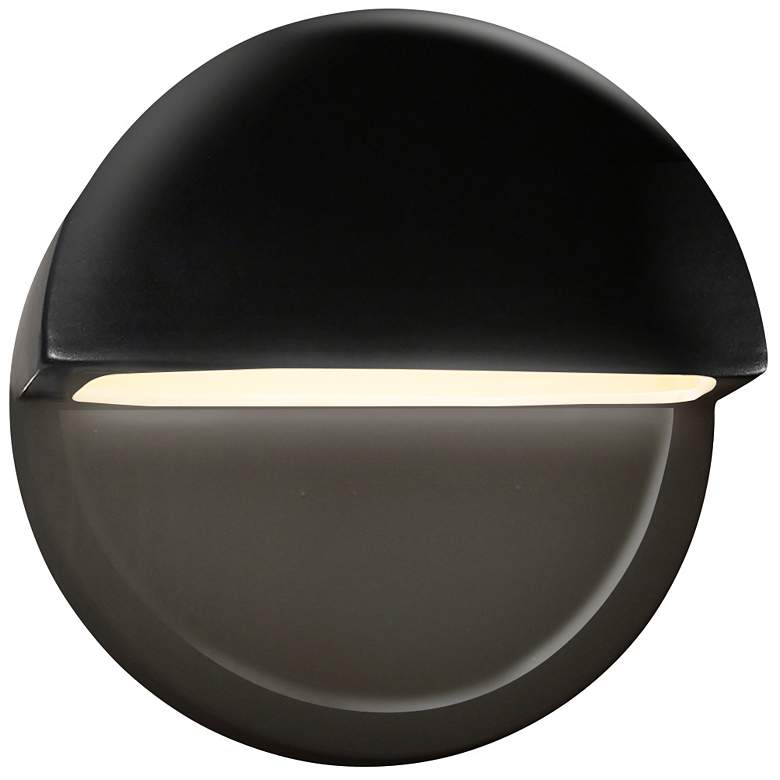 Image 1 Ambiance 8 inchH Black Dome Closed LED ADA Outdoor Wall Sconce