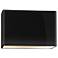 Ambiance 8"H Black Wide Rectangle Closed ADA Outdoor Sconce