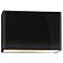 Ambiance 8"H Black Wide Rectangle Closed Top ADA Wall Sconce