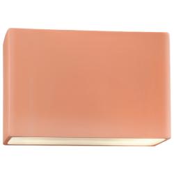 Ambiance 8"H Blush Wide Rectangle Closed Top ADA Wall Sconce