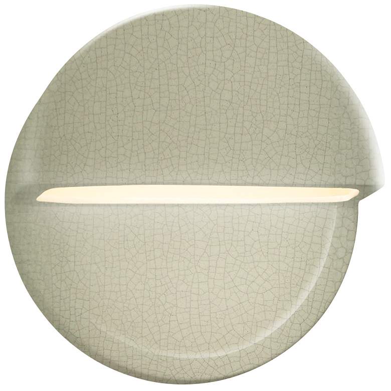 Image 1 Ambiance 8"H Celadon Crackle Dome Closed LED ADA Wall Sconce