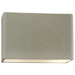 Ambiance 8"H Celadon Wide Rectangle Closed ADA Wall Sconce