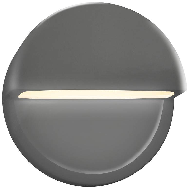 Image 1 Ambiance 8"H Gloss Gray Dome Closed Top LED ADA Wall Sconce