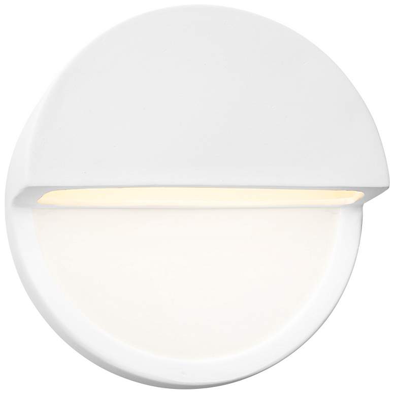 Image 1 Ambiance 8 inchH Gloss White Dome Closed Top LED ADA Wall Sconce
