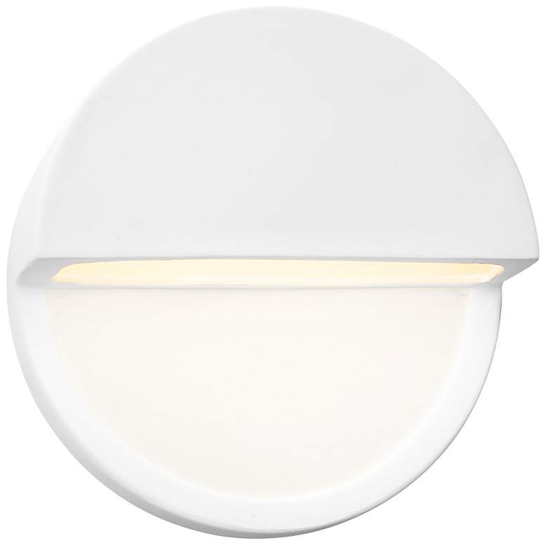 Image 1 Ambiance 8"H Gloss White Dome Closed Top LED ADA Wall Sconce