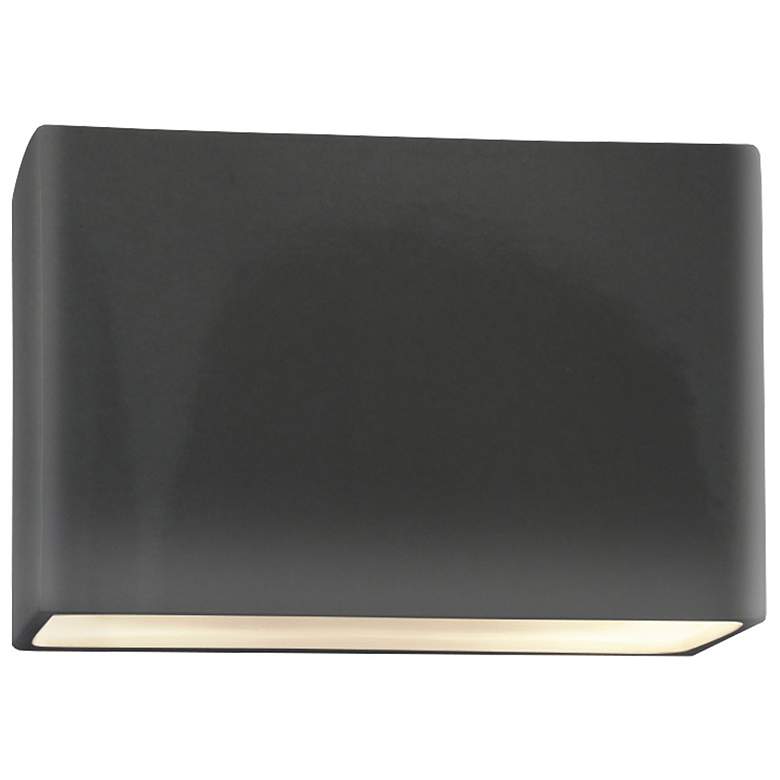 Image 1 Ambiance 8"H Gray Wide Rectangle Closed ADA Outdoor Sconce