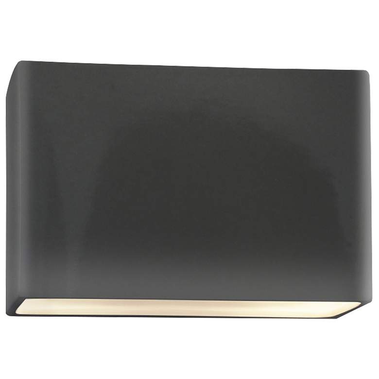 Image 1 Ambiance 8"H Gray Wide Rectangle LED ADA Outdoor Wall Sconce