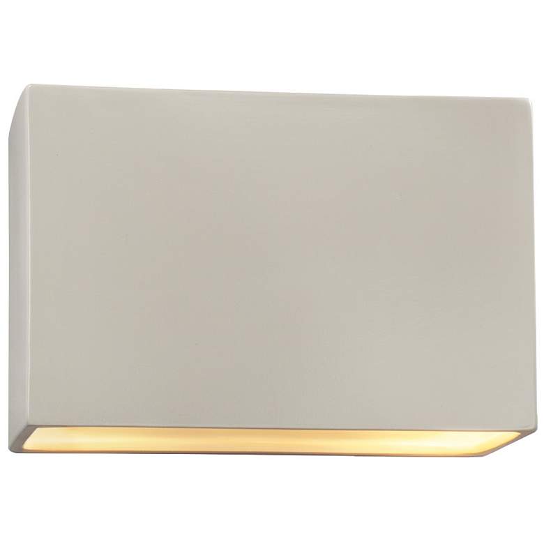 Image 1 Ambiance 8 inchH Matte White Wide Rectangle Closed ADA Sconce