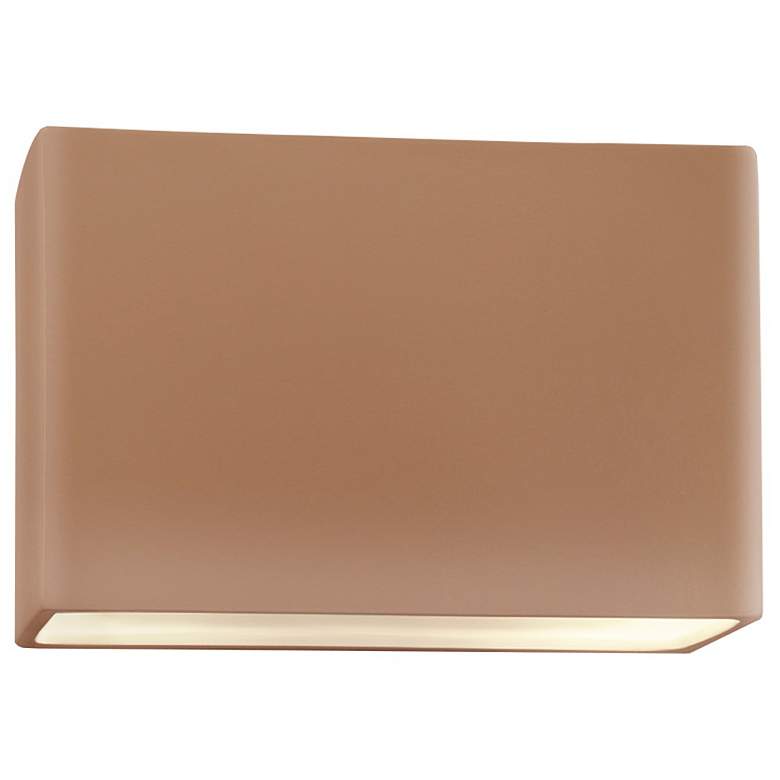 Image 1 Ambiance 8"H Open Adobe Large Rectangle Wide ADA LED Wall Sconce
