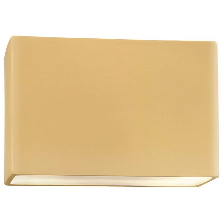 Image 1 Ambiance 8"H Open Muted Yellow Large Rectangle Wide ADA LED Wall Sconc