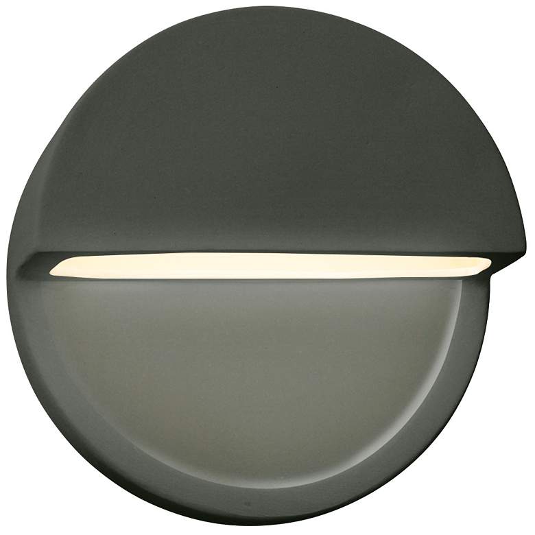 Image 1 Ambiance 8"H Pewter Green Dome Closed LED ADA Outdoor Sconce