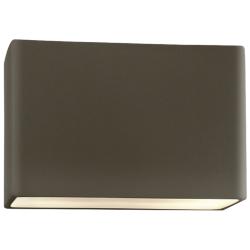 Ambiance 8"H Pewter Green Wide Rectangle Closed ADA Sconce