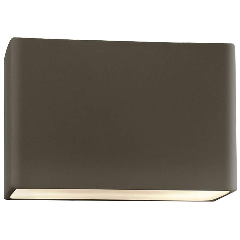 Image 1 Ambiance 8 inchH Pewter Wide Rectangle Closed ADA Outdoor Sconce