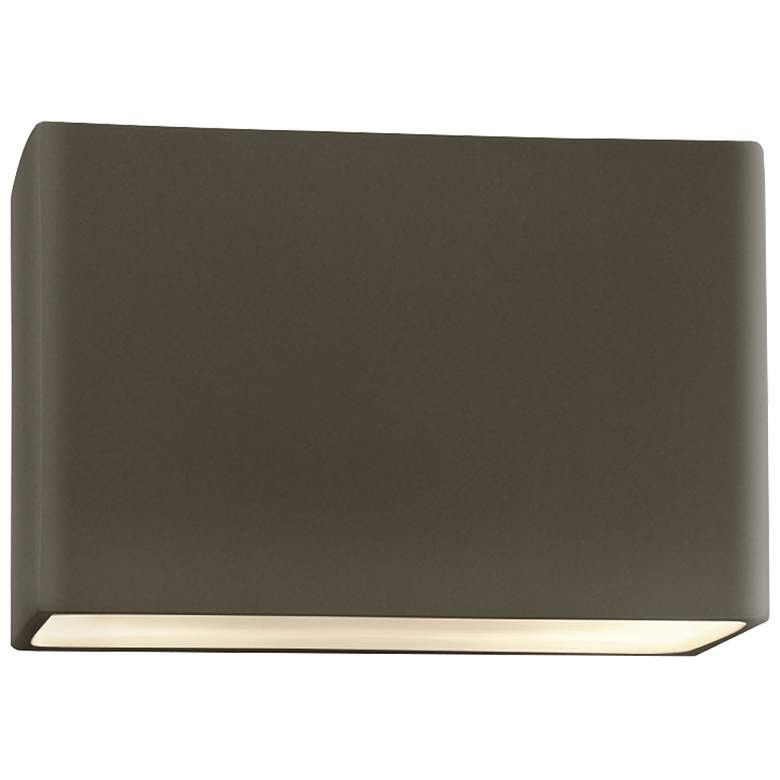 Image 1 Ambiance 8"H Pewter Wide Rectangle LED ADA Outdoor Sconce