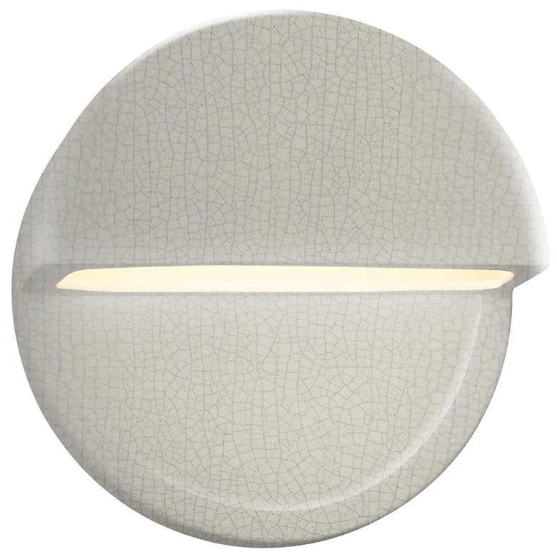 Image 1 Ambiance 8 inchH White Crackle Dome Closed LED ADA Wall Sconce