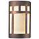 Ambiance 9.25"H Antique Copper & White ADA Prairie Window LED Wall Sconce