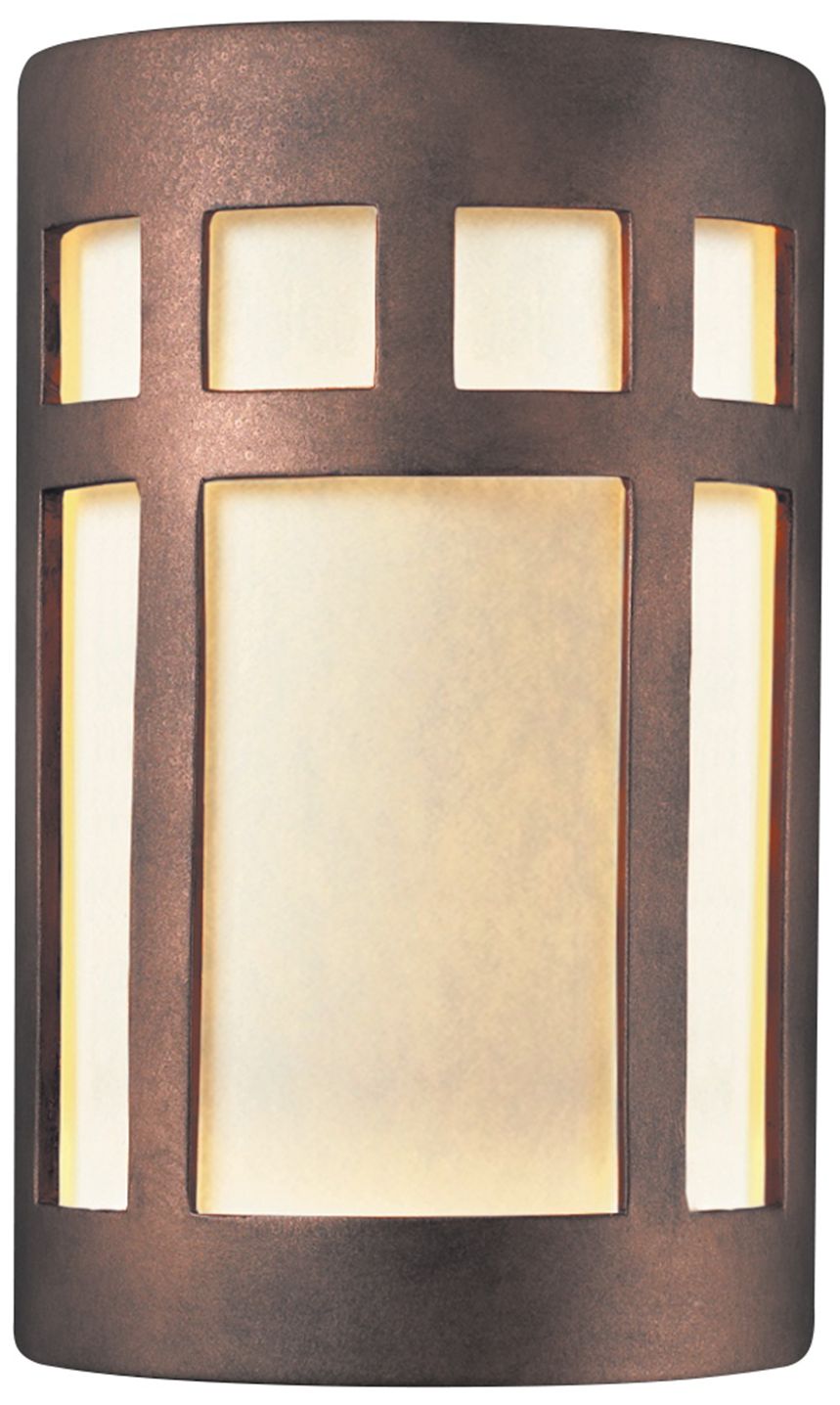 Ambiance 9.25" Copper White ADA Prairie Window LED Wall Light Made to