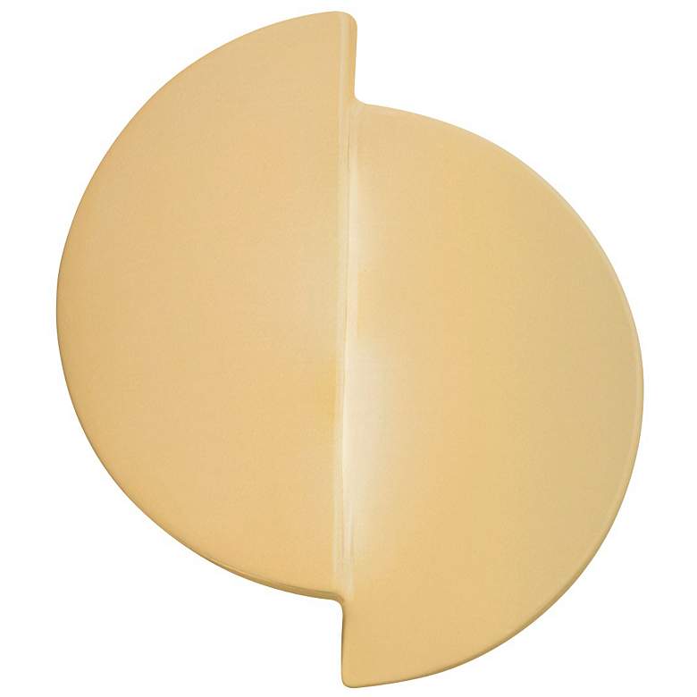 Image 1 Ambiance 9.25" Muted Yellow Offset Circle ADA LED Wall Sconce