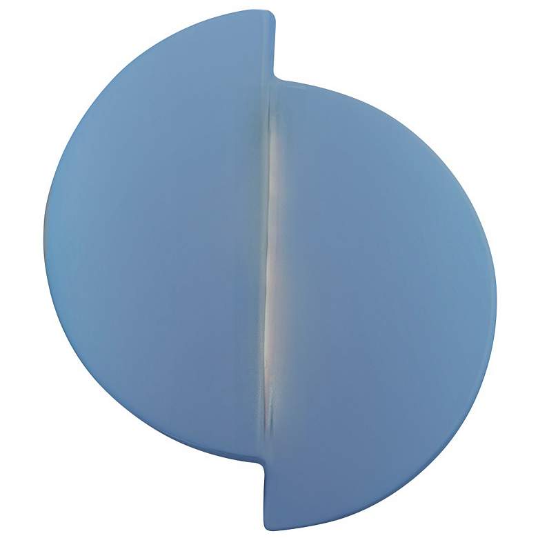 Image 1 Ambiance 9.25" Sky Blue Offset Circle ADA LED Wall Sconce