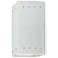 Ambiance 9.5"H Gloss White Rectangle w/ Perfs Outdoor Wall Sconce