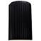 Ambiance 9.5" Carbon Matte Black Small Pleated Cylinder ADA Wall Sconc
