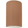 Ambiance 9.5" Closed Top Adobe Small Cylinder Outdoor Wall Sconce
