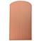 Ambiance 9.5" Gloss Blush Small Cylinder Pleated ADA Outdoor LED Sconc