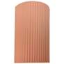 Ambiance 9.5" Gloss Blush Small Cylinder Pleated ADA Outdoor LED Sconc
