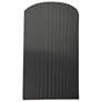 Ambiance 9.5" Gloss Grey Small Cylinder Pleated ADA Outdoor LED Wall S