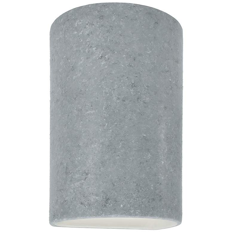 Image 1 Ambiance 9.5" High Concrete Small Cylinder LED Wall Sconce