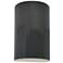 Ambiance 9.5" High Gloss Grey Small Cylinder Closed Top Wall Sconce