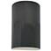 Ambiance 9.5" High Gloss Grey Small Cylinder LED Wall Sconce