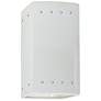 Ambiance 9.5" High Gloss White Small Perfs Rectangle Wall Sconce