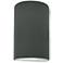 Ambiance 9.5" High Pewter Green Small Cylinder Closed Top LED Wall Sco