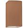 Ambiance 9.5" Open Adobe Small Rectangle Outdoor Wall Sconce