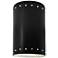 Ambiance 9.5" Open Carbon Small Cylinder w/ Perfs ADA Outdoor LED Scon