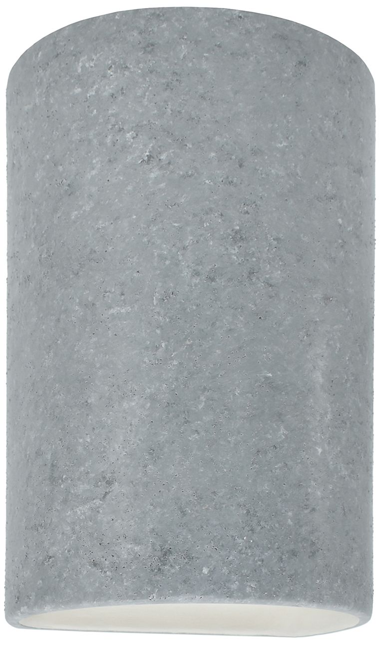 Ambiance 9.5" Open Concrete Small Cylinder Outdoor Wall Sconce