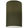 Ambiance 9.5" Open Matte Green Small Cylinder Outdoor Wall Sconce