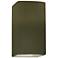 Ambiance 9.5" Open Matte Green Small Rectangle Outdoor Wall Sconce