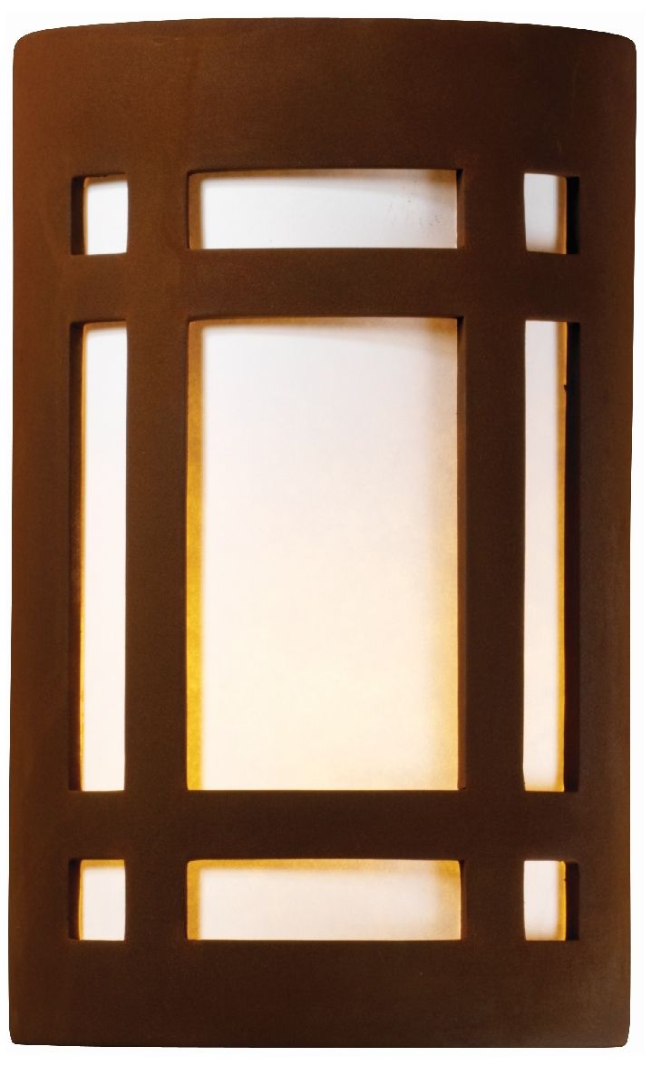 Ambiance 9.5" Rust Small Craftsman Window ADA Outdoor LED Sc Made to O