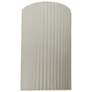 Ambiance 9.5" White Crackle Small Pleated Cylinder ADA Wall Sconce