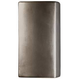 Image1 of Ambiance 9.5"H Closed Top Antique Silver Small Rectangle ADA LED Sconc