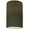 Ambiance 9.5"H Closed Top Matte Green Small Cylinder Outdoor LED Sconc