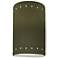 Ambiance 9.5"H Closed Top Matte Green Small Cylinder w/ Perfs LED Scon
