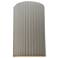 Ambiance 9.5"H Matte White Small Pleated Cylinder ADA LED Wall Sconce