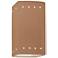 Ambiance 9.5"H Open Adobe Small Rectangle w/ Perfs Outdoor LED Wall Sc