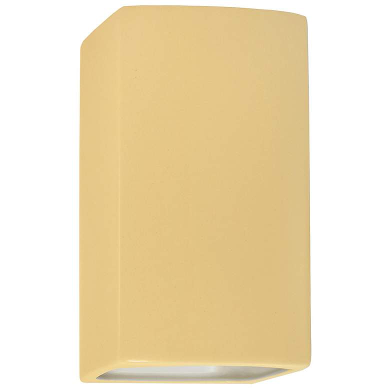 Image 1 Ambiance 9.5"H Open Muted Yellow Small Rectangle ADA LED Wall Sconce