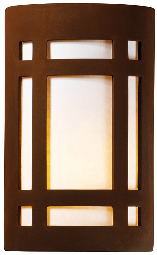 Ambiance 9 1/2"H Real Rust Craftsman Window ADA Wall Sconce - Made to Order
