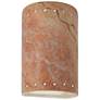 Ambiance 9 1/2" High Agate Marble Perfs Cylinder Wall Sconce