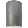 Ambiance 9 1/2" High Antique Silver Cylinder Wall Sconce